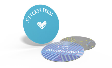Sticker mit Text & Symbol